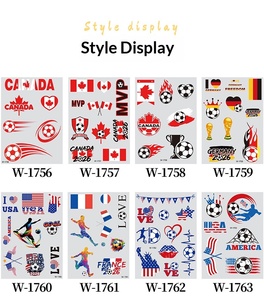 Tatuajes Faciales Personalizados con la Bandera Nacional, Resistentes al Agua, para Aficionados al Fútbol, Eventos Deportivos - Product Image 1