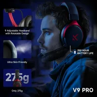 Casque de jeu sans fil MCHOSE V9 Pro, son surround 7.1, haut-parleurs dynamiques, micro à réduction de bruit, faible latence pour 5.3