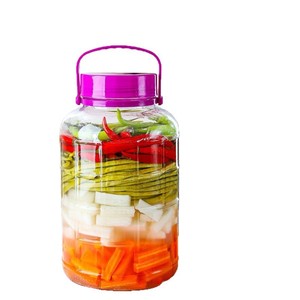 Thickened Glass Pickling Jar With Plastic Lid Large Size For Fermenting And Storing Vegetables And Liquids - Product Image 1