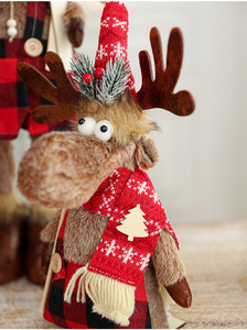 Nouvelles décorations de Noël rétractables en peluche de renard américain, faites à la main, écologiques, transfrontalières, grandes poupées cadeaux - Product Image 6