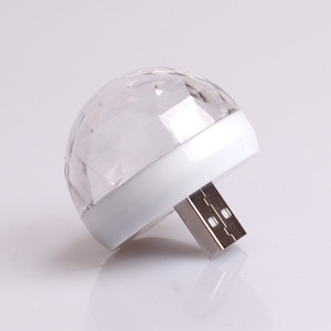 Mini Lampe Disco USB pour Voiture, Lumières LED Colorées, Veilleuse LED USB, Boule de Cristal Autonome, Lampe de Scène à Alimentation Électrique - Product Image 3