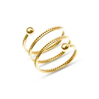 Anillo de Dedo Ajustable de Acero Inoxidable Trenzado Multicapa, Joyería Elegante y Minimalista para Mujer, Accesorio Diario