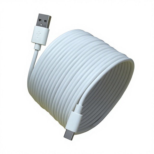 5m 7m Type-C Charging Cable with PVC Jacket for Surveillance Cameras Power Supply