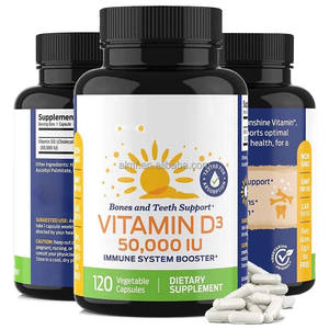 Botten Tanden Ondersteuning Immuunsysteem Booster 120 Vegetarische Capsules Laboratorium Getest Non-GMO Glutenvrij Vitamine <span class=keywords><strong>D3</strong></span> 50000 IE Capsules - Product Image 1