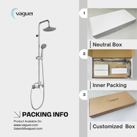 Vaguel Ensemble de douche pour bain de pluie à bas prix Ensemble de douche pour salle de bain à effet pluie Ensemble de douche pour salle de bain Combo