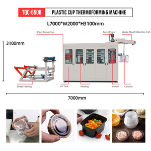 Disposable <strong>Plastic</strong> Thermoforming <strong>Machine</strong> <strong>Plastic</strong> Tea <strong>Cup</strong> Making <strong>Machine</strong> - Product Image 3