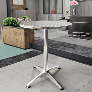 Bàn Bistro tròn bằng nhôm, thiết kế thông thường, bán chạy trực tiếp từ nhà máy, thích hợp cho sân vườn. - Product Image 3