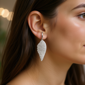 Pendientes con colgante de alas de ángel de plata tibetana para mujer, joyería cristiana romántica, pendientes chapados en plata a la moda - Product Image 2