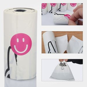 Thickened White Eco-Friendly EPI-Degradable Roll-Up Type Pet Waste Bags for Outdoor Dog-Walking and Pet-Cleaning - Product Image 4