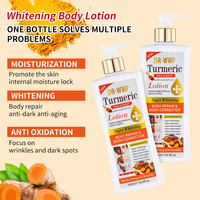 Lotion Corporelle Hydratante Super Éclaircissante 500ml en Gros à l'Arbutine, Acide Kojique, Papaye, Curcuma, Vitamine C et B3 pour le Visage et le Corps