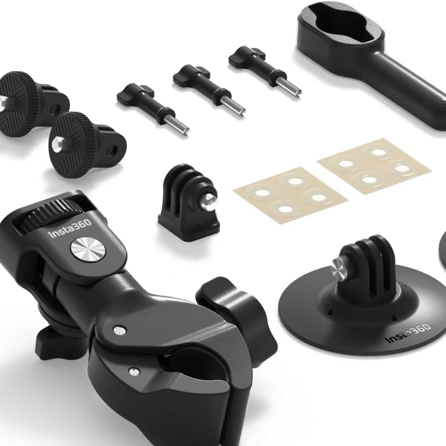 Insta360 Motorcycle Bundle Universal Powerful Clamp and Flexible Adhesive Mount Camera Insta 360 Motorcycle Bundle