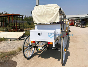 Popular <b>White</b> Royal Horse Carriage Manufacturer Wedding Vehicle Wagon Sightseeing Electric Horseless Carriage - Product Image 6