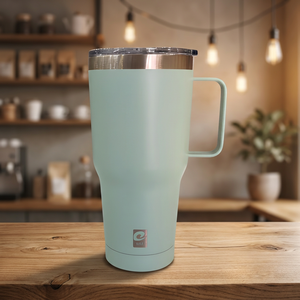 Gobelet isotherme en acier inoxydable de 900 ml avec couvercle et poignée, tasse de voyage portable au design minimaliste, résistant à l'eau bouillante - Product Image 3