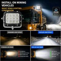 Projecteur de travail LED OSRAM 120W à large plage de tension CC 9-32V, 5,5 pouces, étanche IP69K, anti-poussière, ECE R10, faisceau large/spot, pour machines minières
