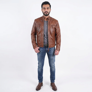 New Arrival Motorcycle Genuine <b>Leather</b> <b>Jacket</b> Biker Motorbike Casual Latest Design <b>Leather</b> Waterproof Outdoor <b>jacket</b> for <b>men</b> - Product Image 1