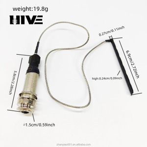 Country Muziek Klassieke Akoestische Gitaar Accessoire 6.35 Pick-Up Socket Piëzo-Elektrische Pickup Zilver Kleur - Product Image 2