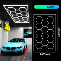 Lumière de plafond pour atelier intérieur, hexagone LED 672W 80640LM IP55 6500K