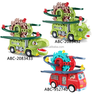 Juego de Pista de Carreras de Dinosaurios LK Toys, Pista de Carreras de Dinosaurios con Tobogán de Aventura, Juguete con Escaleras para Escalar, Luces y Música para Niños Pequeños - Product Image 6