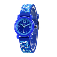 Jam Tangan Anak-Anak Kartun Laris Manis, Jam Tangan Quartz Anak dengan Tali Silikon 16mm, Desain Elektronik Tahan Air, Dial 30mm, Tebal 10mm untuk Anak Laki-laki