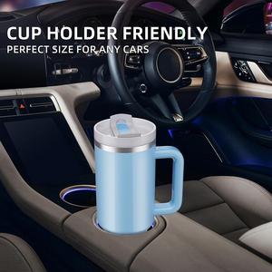 Bouteille d'eau isotherme en acier inoxydable de 40 oz, double paroi sous vide, réutilisable, grande capacité, pour <span class=keywords><strong>bière</strong></span> et café, avec couvercles et paille - Product Image 2