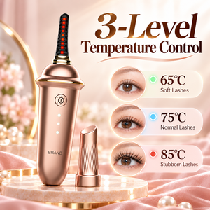 Recourbe-cils électrique chauffant, 3 niveaux de contrôle de la température, rechargeable, mini-styler pour cils, pour usage domestique - Product Image 1