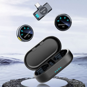 Original Magnetic Digital Mic Wireless Collar Lavalier <b>Microphone</b> for iphone Android Video Recording Interviewing YouTubers - Product Image 2