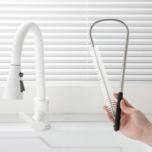 Extendable Drain Cleaner Red Steel Wire Brush For Bathroom Floor Drains Sink Toilet Plunger Cleaning Tool - Product Image 3