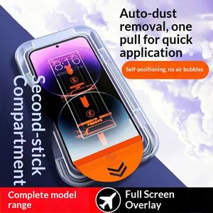 Protector de Pantalla de Privacidad 360°, Fácil de Instalar, Cristal Templado Transparente, Kit de Instalación con Aplicador para iPhone 16, 15 <span class=keywords><strong>Pro</strong></span> <span class=keywords><strong>Max</strong></span>, <span class=keywords><strong>14</strong></span> Plus, 13, 12 - Product Image 5