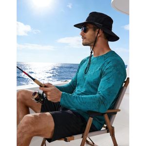 Camiseta de Protección Solar de Manga Larga para Hombre FOXA, UPF 50+, Secado Rápido, Ligera, para Pesca, Playa y Natación, Verde - Product Image 3