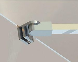 <span class=keywords><strong>Barre</strong></span> <span class=keywords><strong>de</strong></span> support mur-verre sans cadre en acier inoxydable <span class=keywords><strong>de</strong></span> 40 cm (15,7 po) pour porte <span class=keywords><strong>de</strong></span> douche, pour verre <span class=keywords><strong>de</strong></span> 1/4 po à 3/8 po d'épaisseur, 400 mm, chromé - Product Image 2