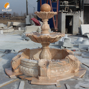 Mily Tay Chạm Khắc đá cẩm thạch tự nhiên hình cầu tầng đài phun nước cho nhà ngoài trời trang trí sân vườn - Product Image 5