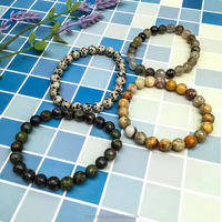 Vente en gros cristal naturel quartz rose 8mm bracelets à facettes cristal artisanat polyèdre mélange élastique chaîne Bracelet pour femme cadeau