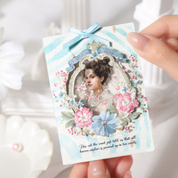 16 Stiker Per Paket Seri Rococo's Reply Stiker Bergaya Retro Eropa dengan Desain Bingkai