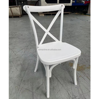 Chaise de salle à manger empilable haut de gamme en résine marron, design moderne, pour hôtel, église, mariage, avec dossier croisé, en plastique, pour événements