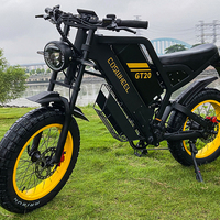 Almacén DE LA UE 2024 nueva motocicleta bicicleta eléctrica 1000W 2000W 20 pulgadas bicicleta de grueso neumático todoterreno 48V 60V 25AH bicicleta de montaña eléctrica