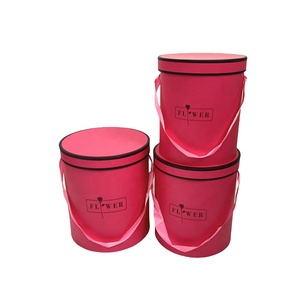 Caja de Regalo Redonda Personalizable en Color Macaron, con <span class=keywords><strong>3</strong></span> Compartimentos para Flores, con Asa, Materiales Reciclados, Disponible en Stock - Product Image 4