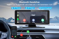 Mise à Niveau Carplay 4K Écran Tactile Portable Universel 9 Pouces Sans Fil Carplay Radio Stéréo Audio Voiture Android Auto Carplay ZC09