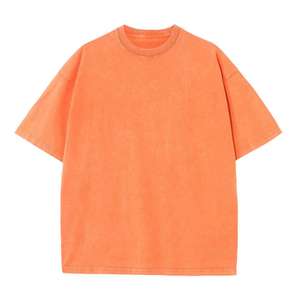 Camiseta retro de algodón al por mayor de fábrica, 230g, camiseta gruesa de manga corta para hombre y mujer - Product Image 6