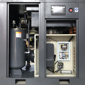 Compresseur d'air à vis APCOM 11KW 15HP jaune, silencieux, à aimant permanent, pour petite usine ou atelier - Product Image 4