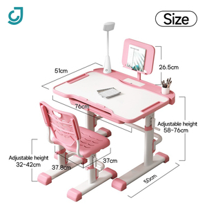 Set de Escritorio y Silla de Estudio para Niños con Altura Ajustable, Mesa de Estudio Funcional para Tareas Escolares con Lámpara - Product Image 6