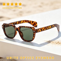 Fabricant chinois de lunettes de soleil OEM, vente en gros, logo personnalisé, marque privée, lunettes de soleil pour hommes, style vintage, monture carrée rétro, UV400