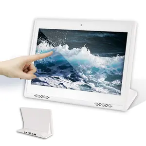 RK3288 Touch screen da 10 pollici a forma di L touch screen RJ45 NFC senza fotocamera tablet android desktop per ristorante dell'hotel della banca