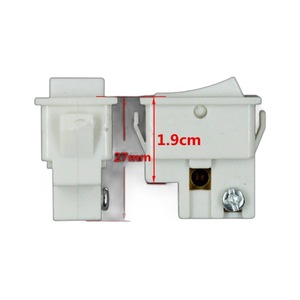 Interrupteur mural 1 gang 1 voie 10A 250V en plastique, minimaliste, installation facile - Product Image 1