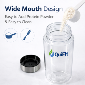 Borraccia Shaker per Proteine in Tritan Senza BPA, Bocca Larga, Antigoccia, per Palestra e Fitness, Lavabile in Lavastoviglie, Logo Personalizzabile - Product Image 6
