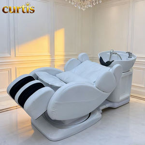 Sillón de Masaje Eléctrico para Spa con Airbag, Lavabo de Cerámica, Cuero Impermeable y Reposapiés Ajustable para Salón de Belleza, Barbería y Uso Hospitalario - Product Image 6