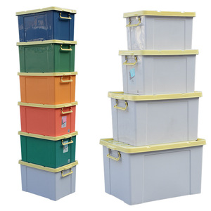 Caja de almacenamiento de plástico grande, organizador de ropa rectangular grueso, contenedor de almacenamiento para el hogar, para organizar juguetes y ropa - Product Image 4
