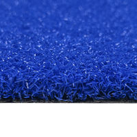 Tapis en gazon artificiel bleu vert ignifuge écologique haute performance APEX 12-15 mm, doux et haute densité pour terrain de tennis
