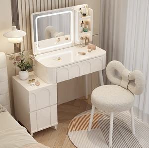 Meuble de chambre d'hôtel moderne avec rangement, coiffeuse intelligente avec chargement sans fil Bluetooth, <span class=keywords><strong>miroir</strong></span> LED à intensité variable - Product Image 3
