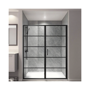 บานหมุนของหน้าต่างโรงแรมดูทันสมัยเกินกว่าประตูห้องอาบน้ำพร้อมกรอบกระจกเทมเปอร์แบบแกว่ง - Product Image 1