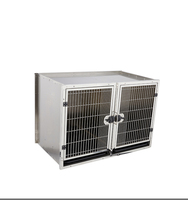 Cage pour animaux de compagnie YM-KA505L en acier inoxydable 304, simple, moderne, grande taille, avec séparateur réglable, verrouillage silencieux, écologique, résistante à l'eau